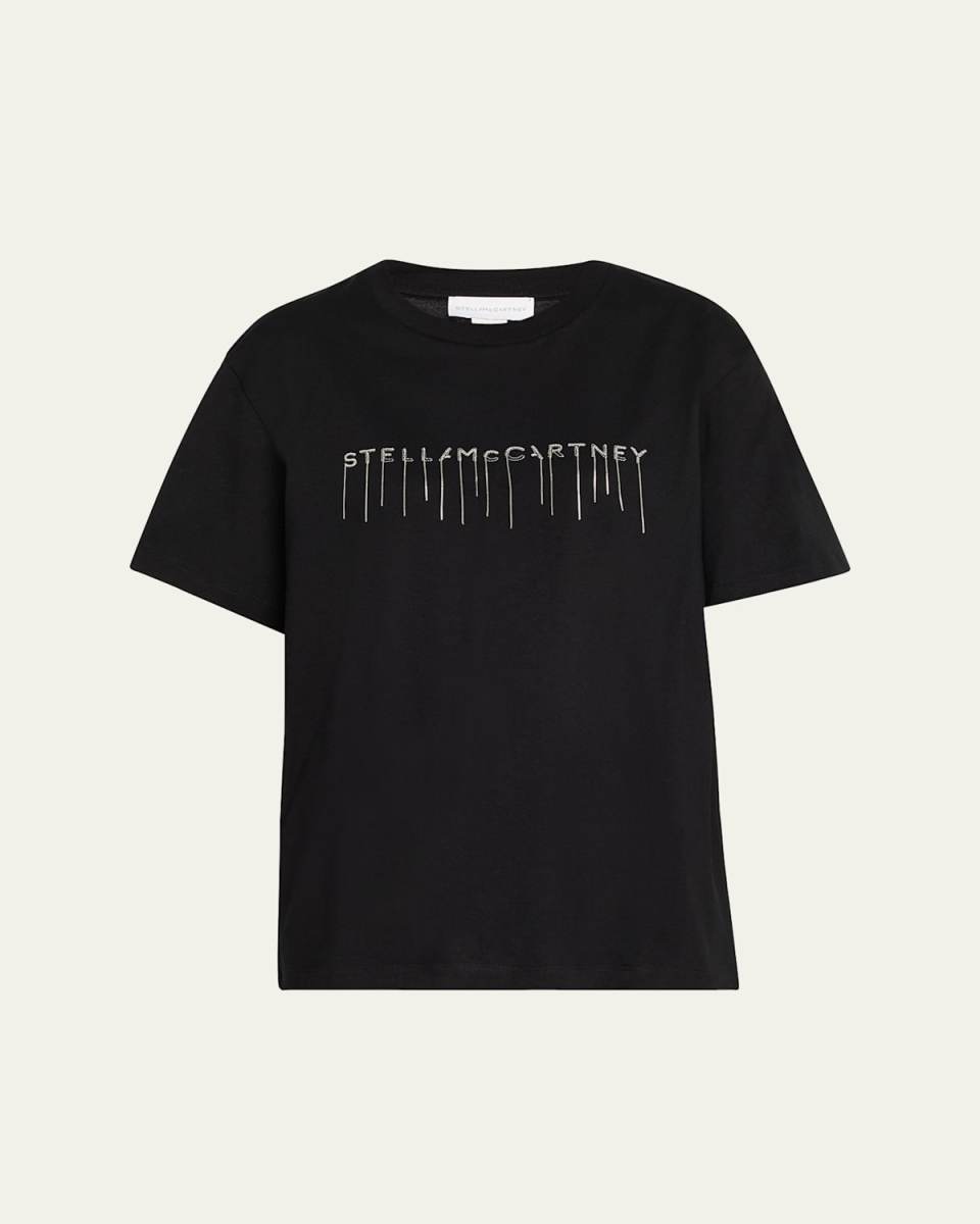 Chain Logo Embroidered T-Shirt